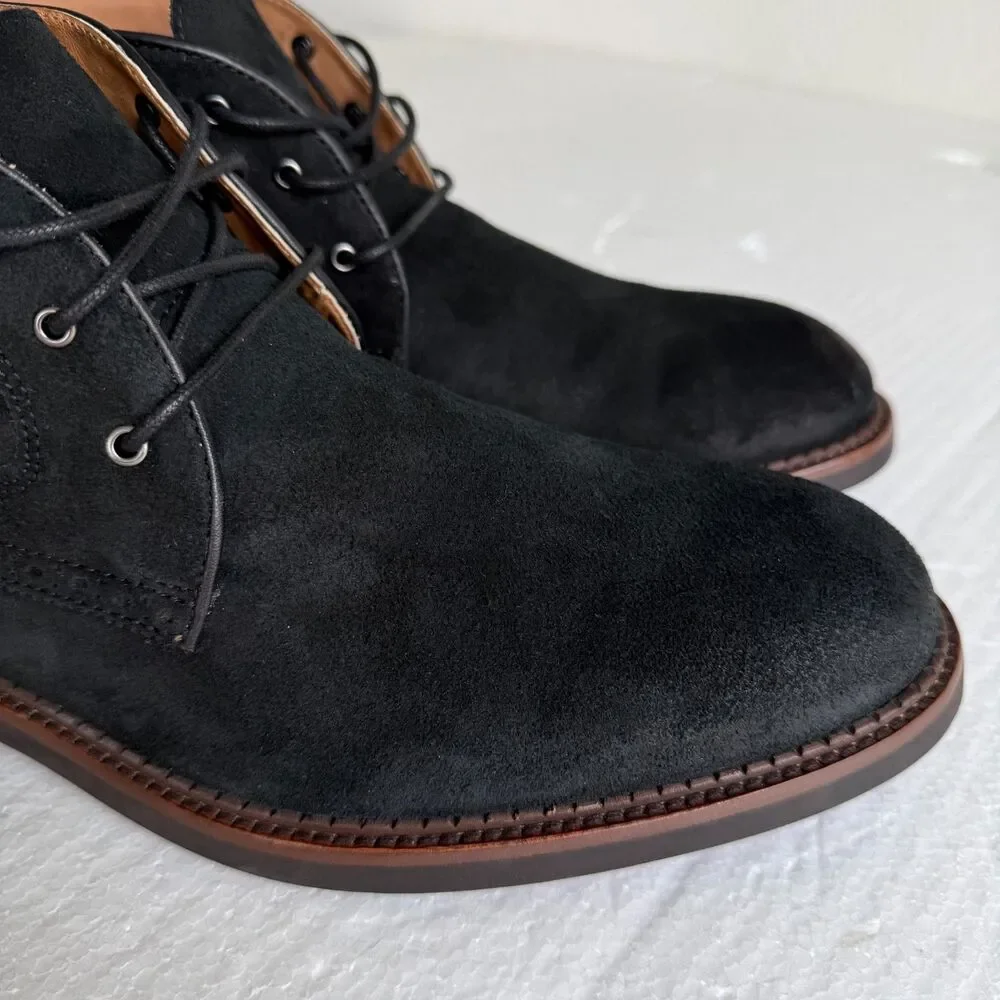 Johnston Murphy Black Suede Fullerton Chukka Boots Men's Shoes Size 12 M - Picture 9 of 15